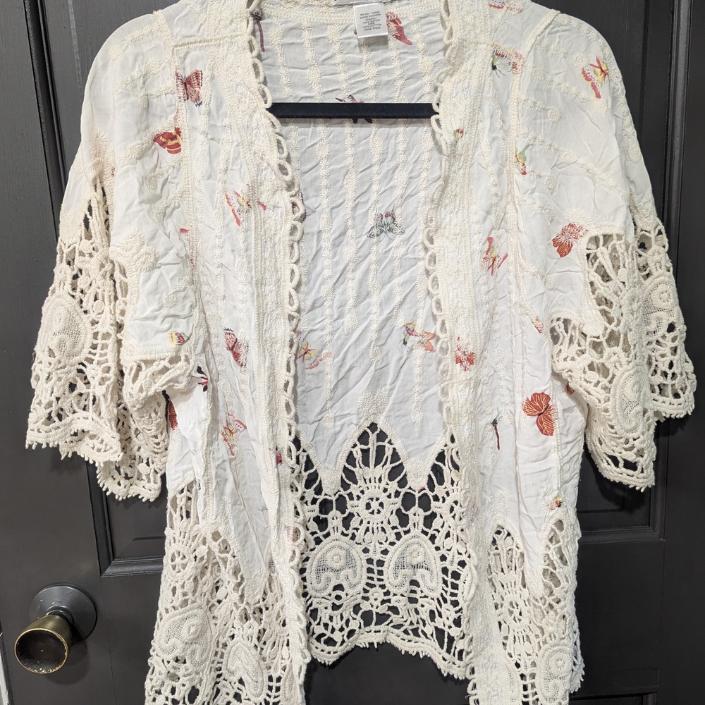 Boho Crochet Lace Kimono